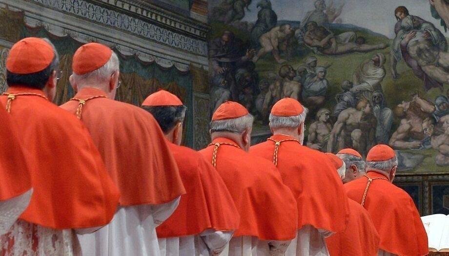 Cardenales en momentos previos al cónclave de 2013.