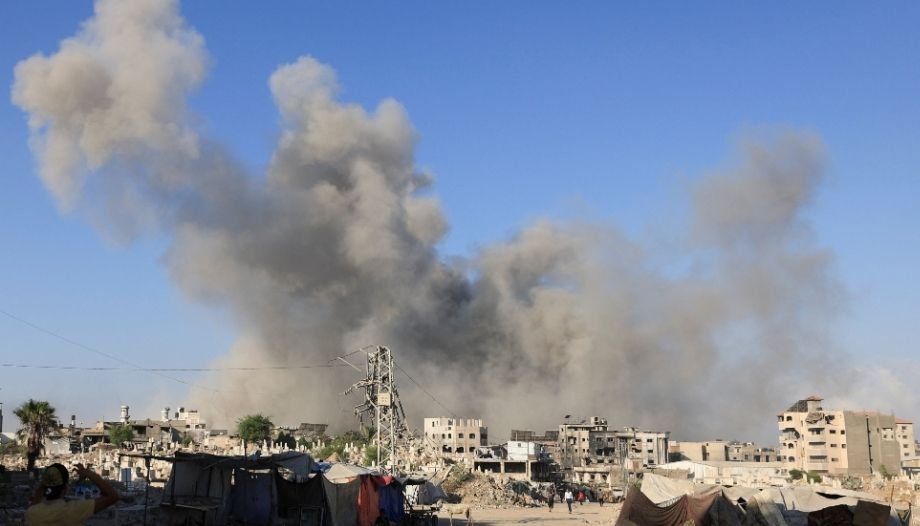 Explosión en Gaza, agosto 2025.